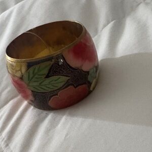 Vibrant Floral Enamel Bangle